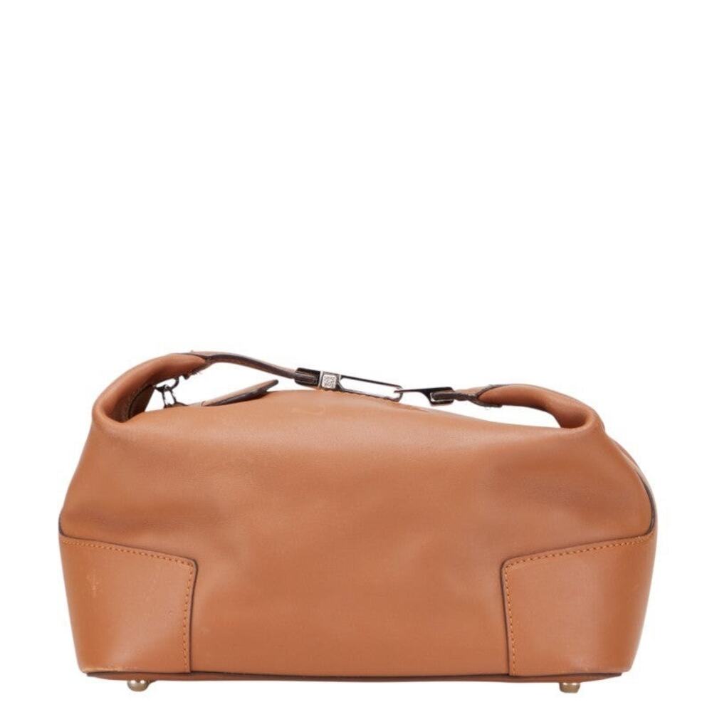 Loewe Logo Leather Handbag Brown